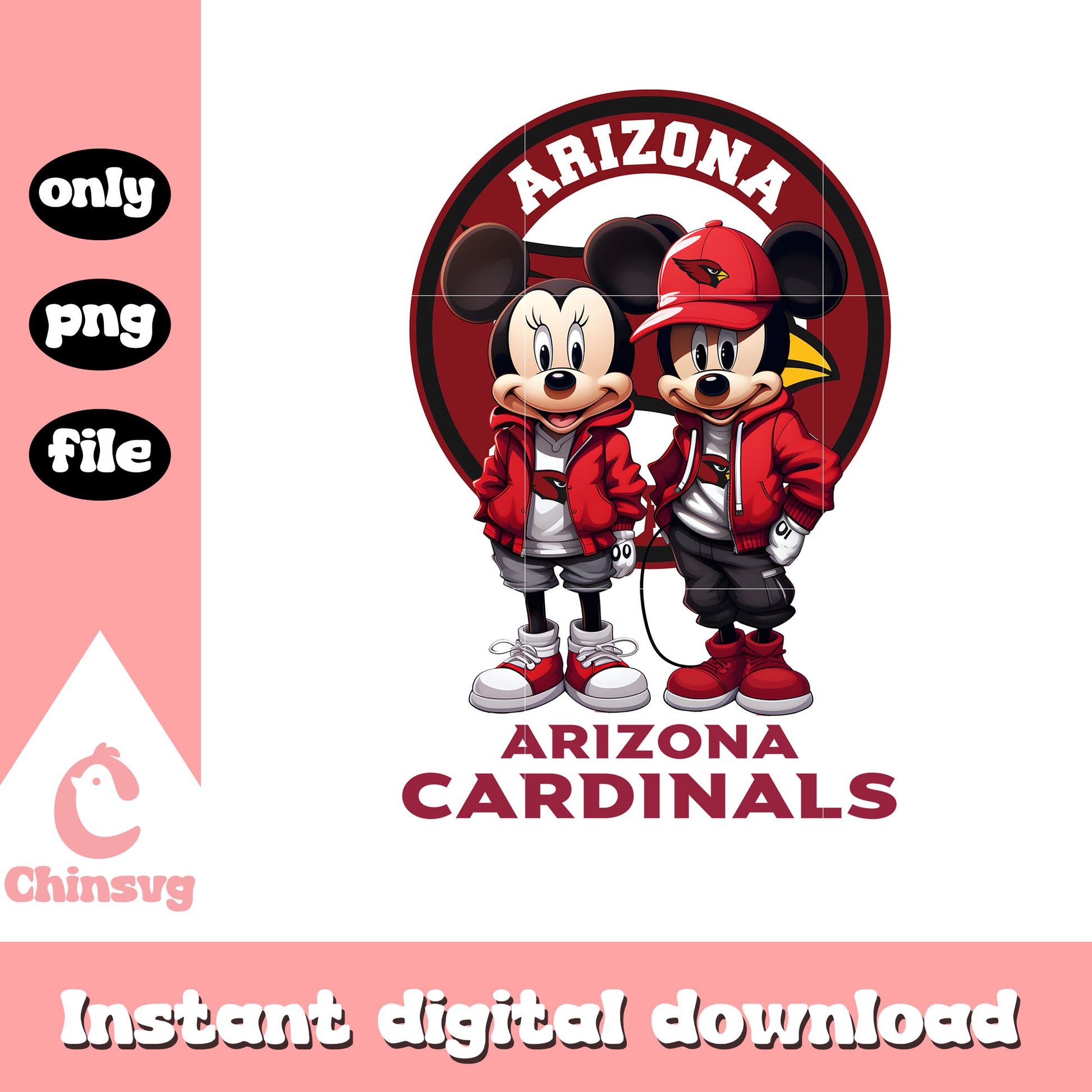 Couple disney cardinals logo png, arizona cardinals team​​​ png