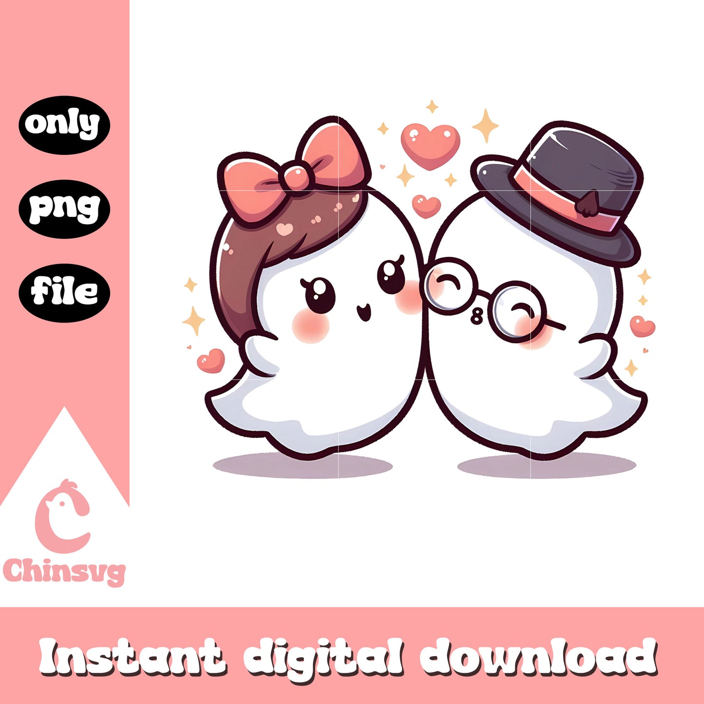 Couple sheet ghosts design png, halloween couple costume png