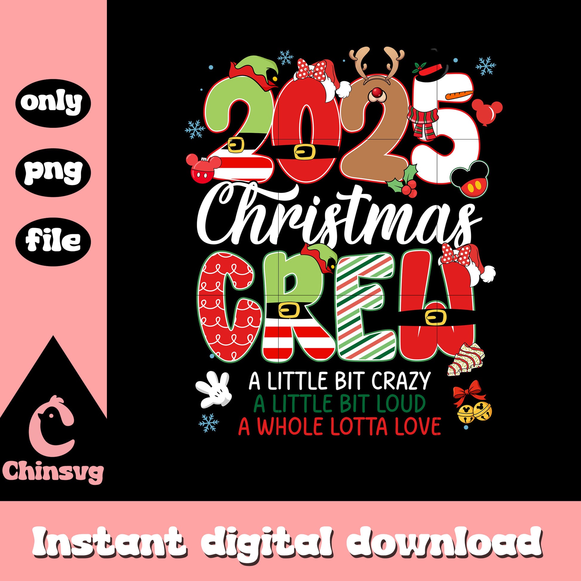 Cousin crew christmas mickey mouse png, disney christmas​ png