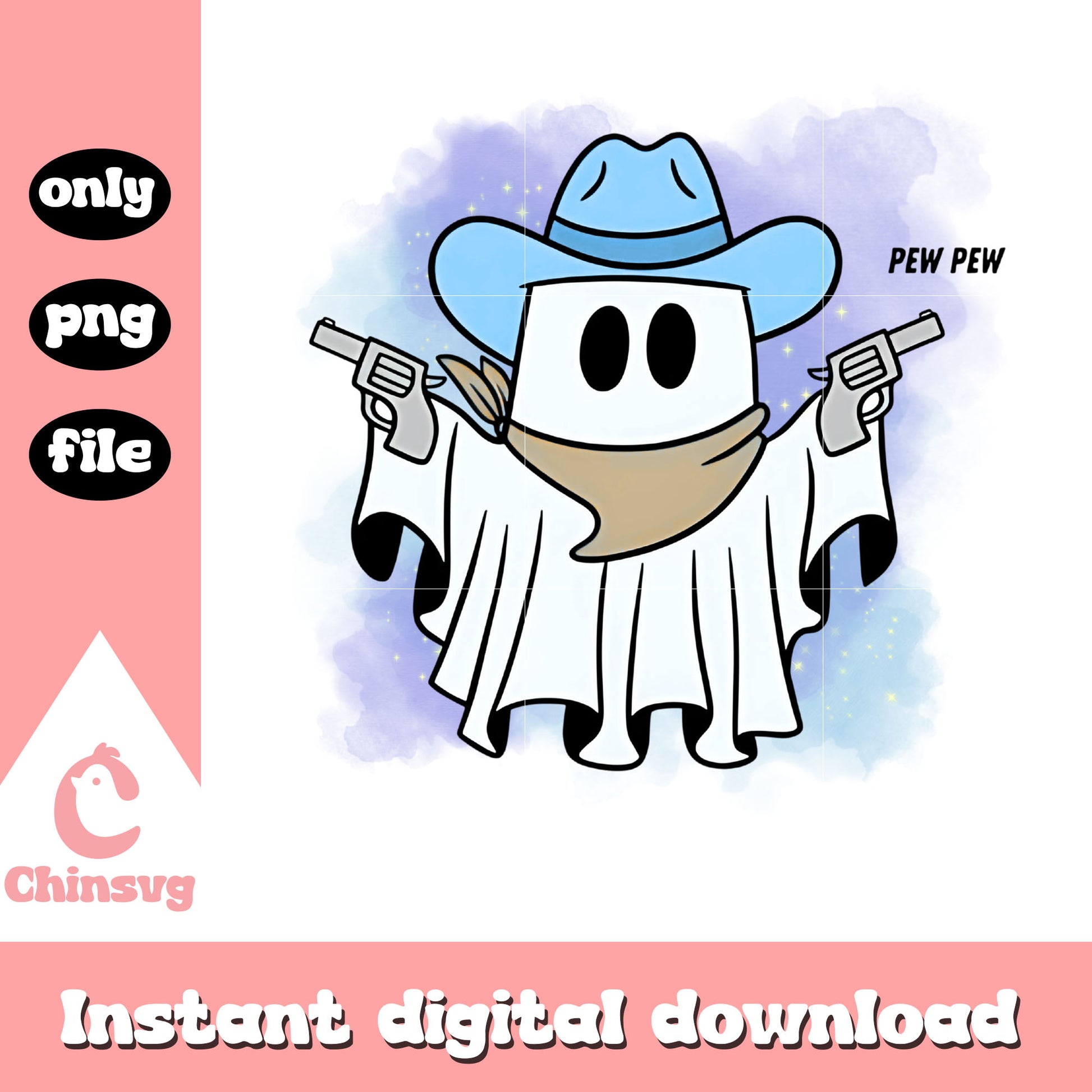 Cowboy ghost design png, ghost horror halloween png