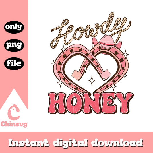 Cowboy hat howdy honey png, howdy honey png, valentine days png