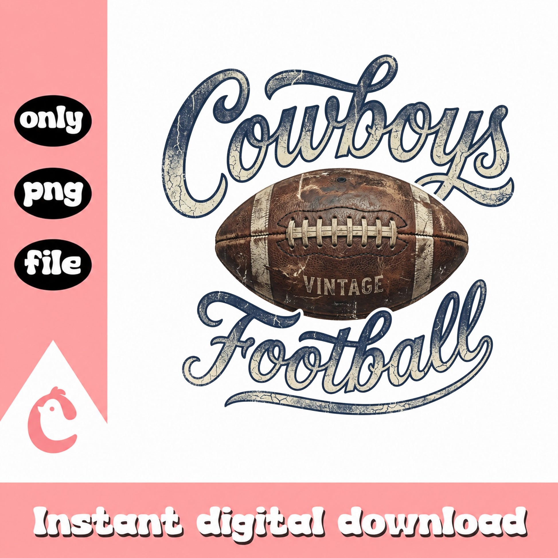 Cowboys Football Vintage PNG, Retro Football Sublimation, Football PNG