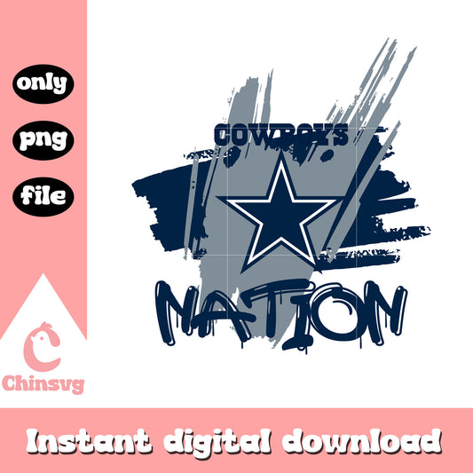 Cowboys nation logo png, Dallas Cowboys football png