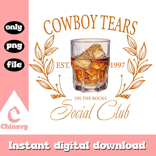 Cowboy tear on the rock social club png, social club png, summer png