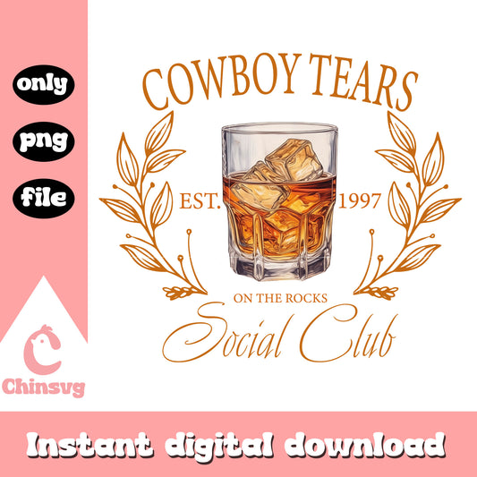 Cowboy tears social club design png, cowboy tears​ png