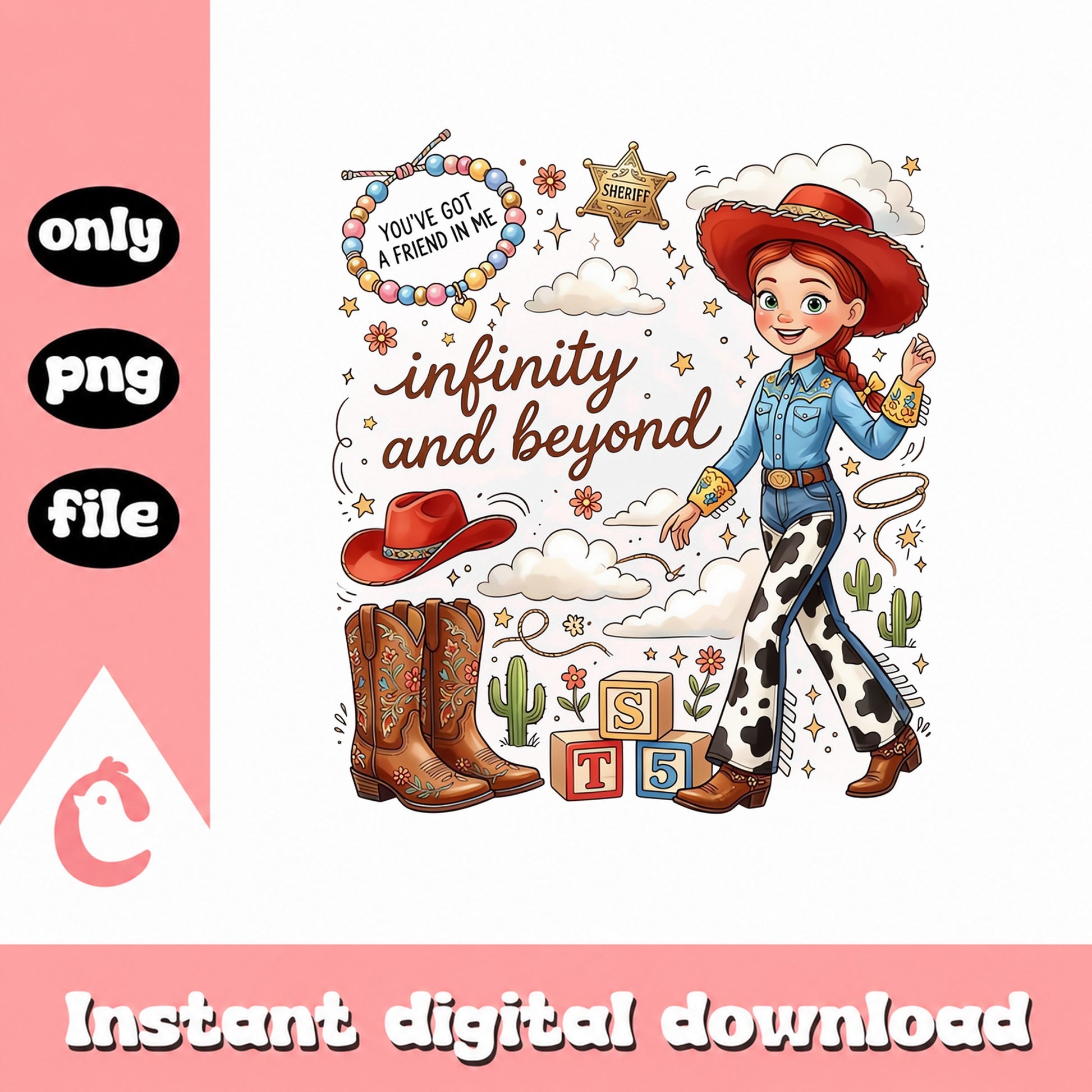 Cowgirl Toy Story Inspired PNG, Infinity And Beyond, Western PNG
