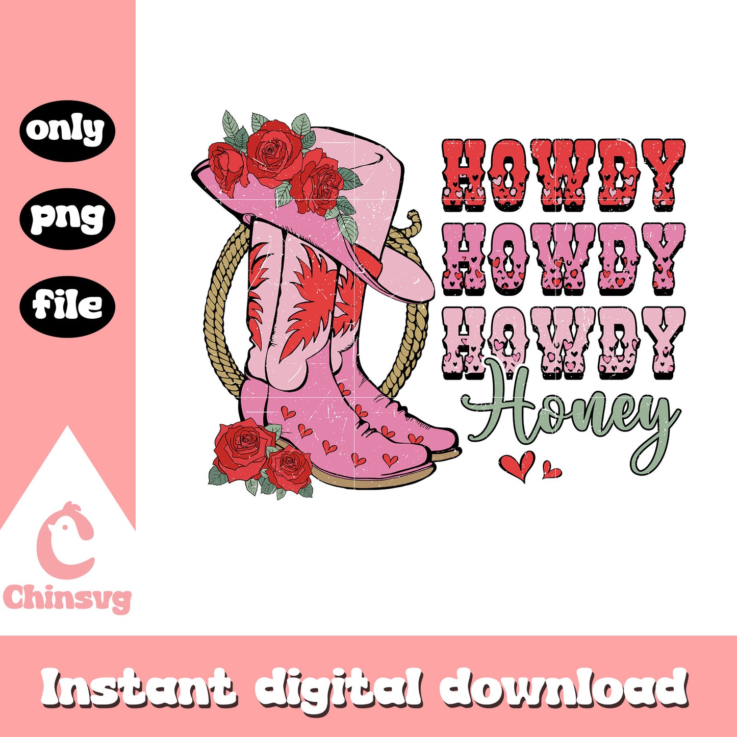 Cowgirl howdy legs valentine png, heart valentine's day​ png