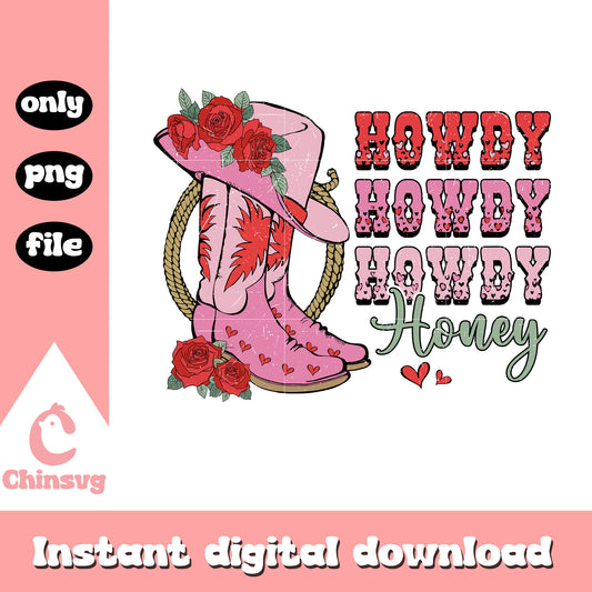Cowgirl howdy legs valentine png, heart valentine's day​ png