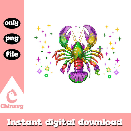 Crawfish glitter mardi gras png, mardi gras 2026 date​​​ png