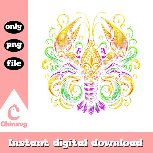 Crawfish ornament mardi gras png, crawfish mardi gras​​​​​​​​ png