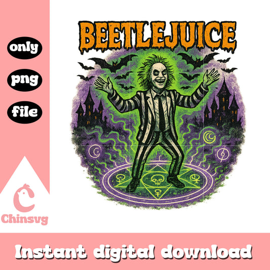 Crazy beetlejuice horror halloween design png, beetlejuice movies png