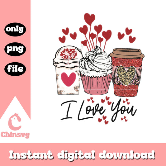 Cream love hearts valentine png, heart valentine's day​ png