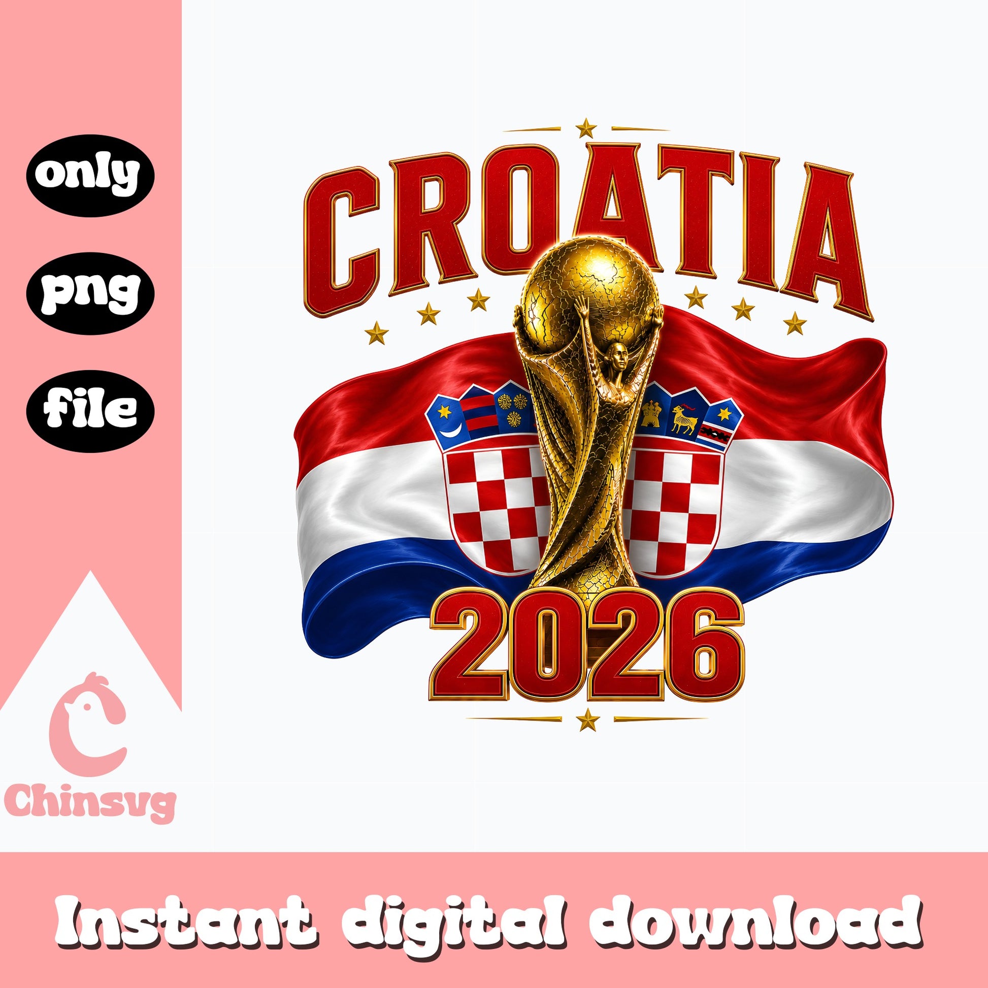 Croatia 2026 World Cup PNG, Croatia Soccer Flag, Football PNG