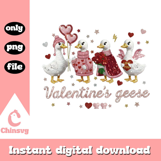 Crochet duck sweater valentine png, valentines day ducks​ png