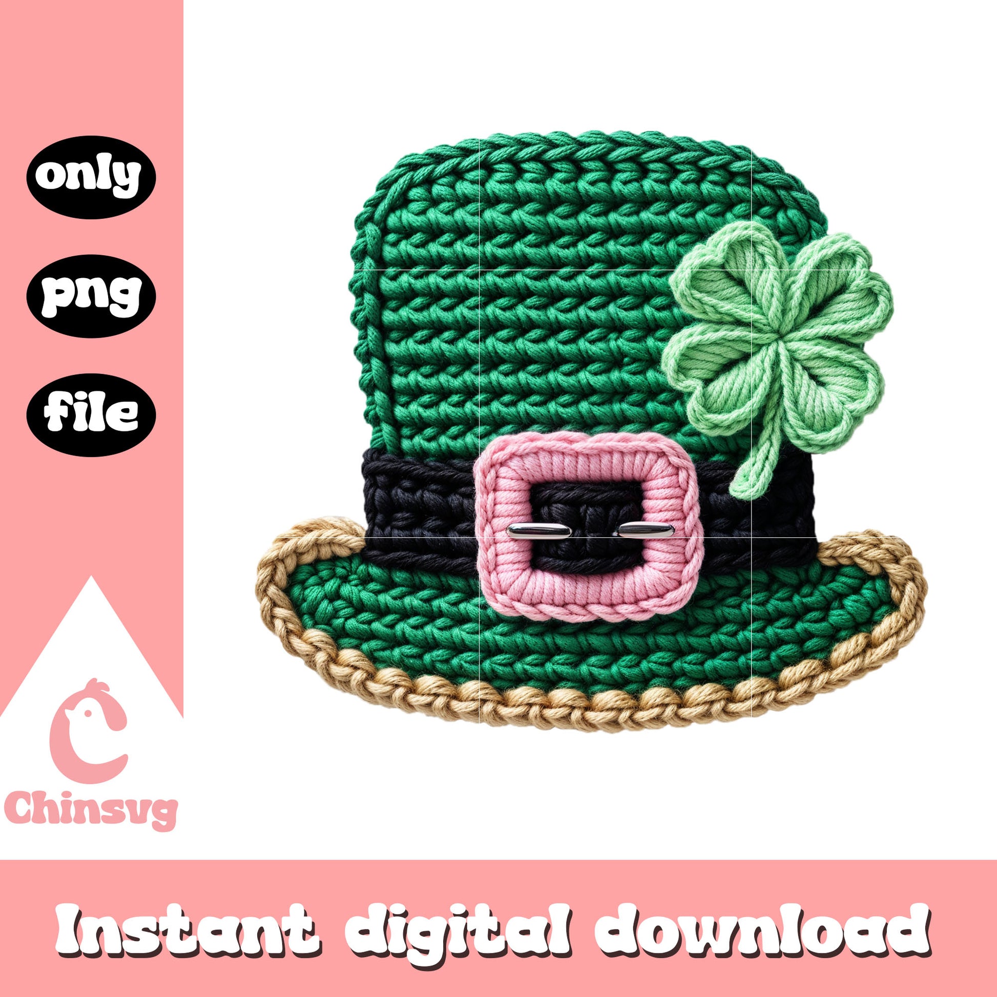 Crochet hat st patrick’s png, st patrick's day hat​​​ png