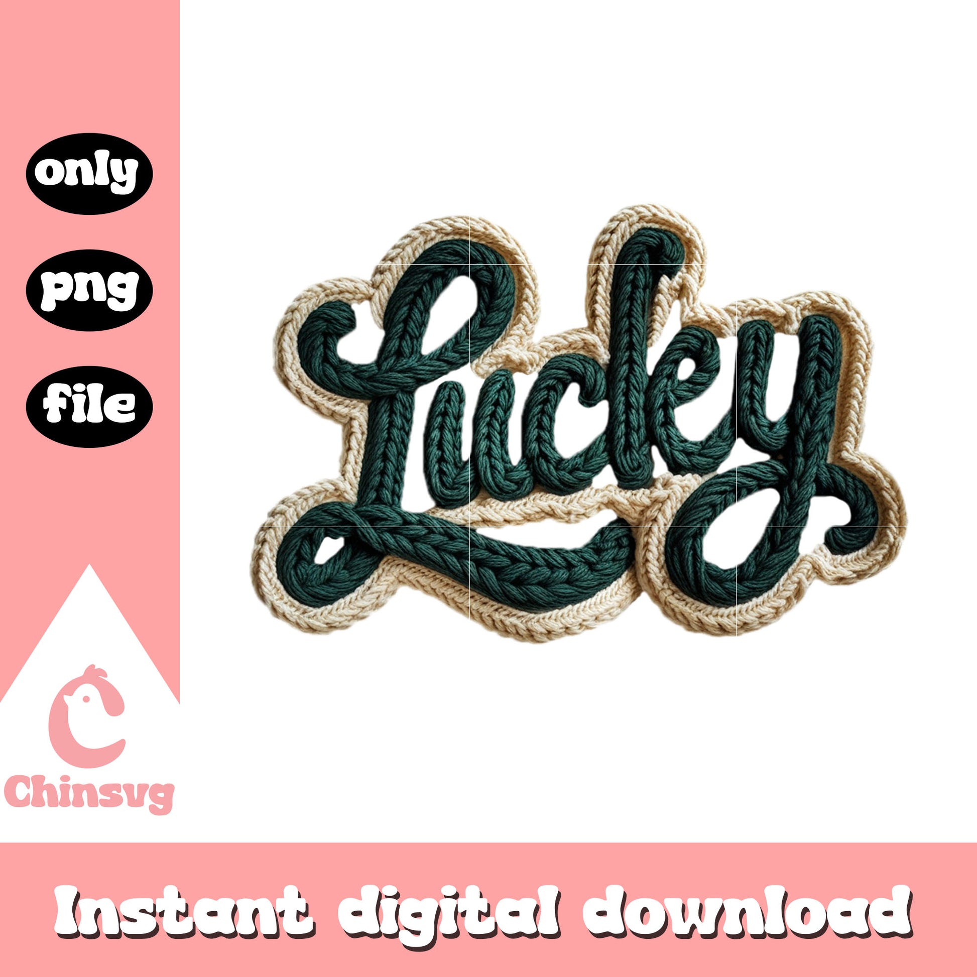 Crochet lucky st patrick’s png, st. patrick's day​​​ png