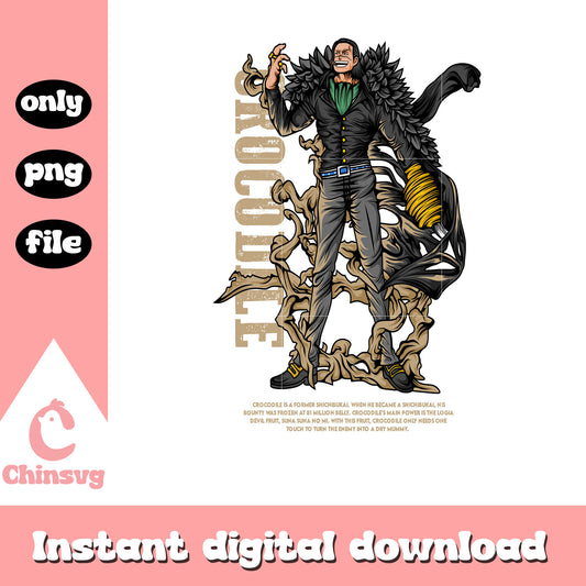 Crocodile one piece character png, one piece anime png