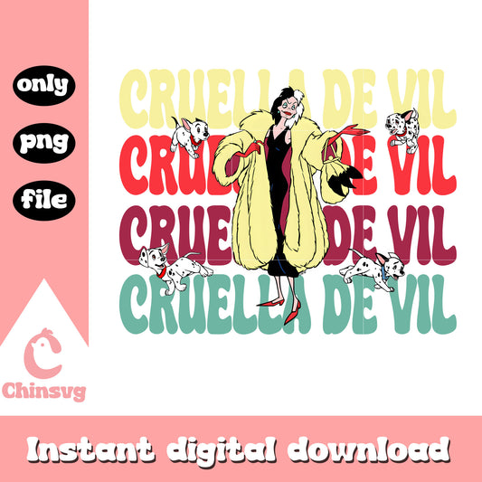 Cruella de Vil disney character png, Cruella De Vil png