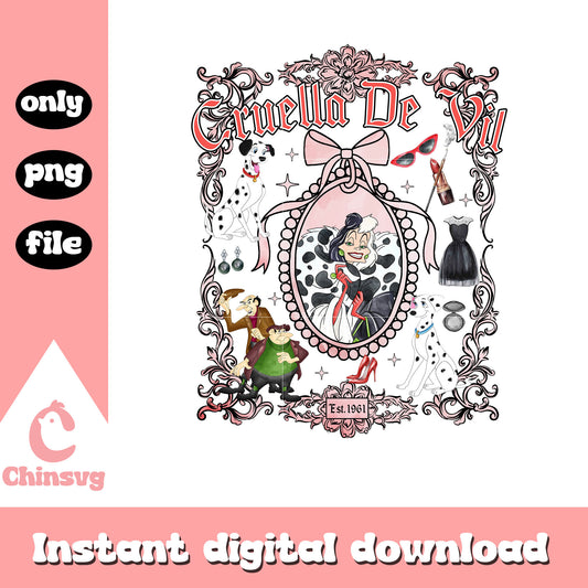 Cruella de vil back png, disney characters png, cartoon png