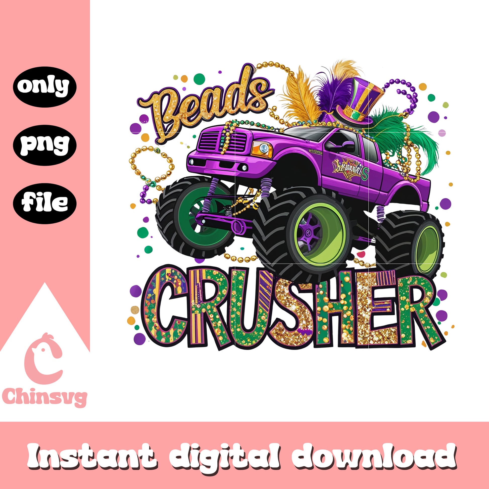 Crusher purple mardi gras png, mardi gras new orleans​​​ png