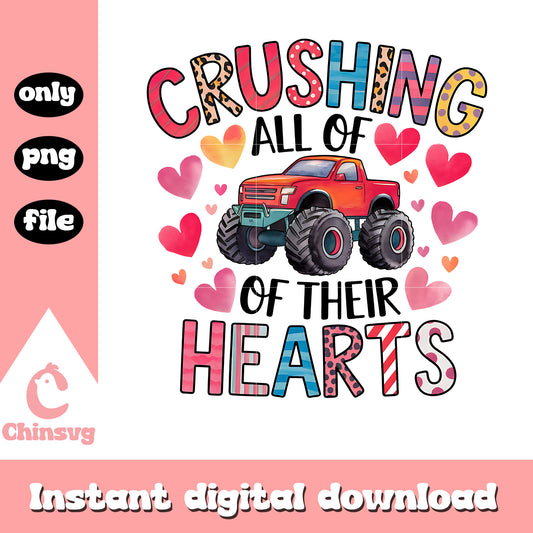 Crushing all of their hearts png, Valentine day png, heart png