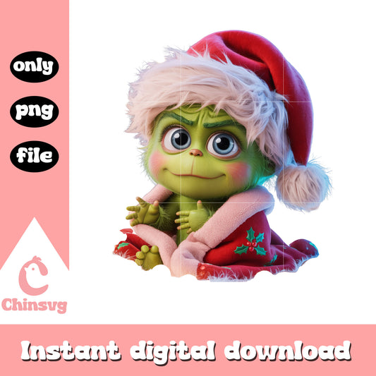 Cuddly grinch funny christmas png, christmas grinch clipart png