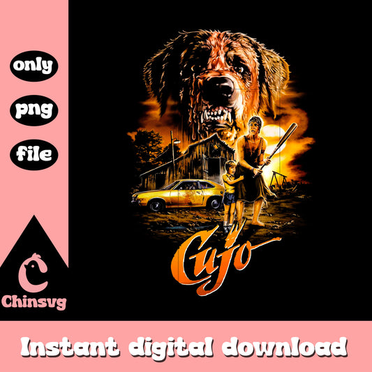 Cujo horror film poster design png, cujo movie png, horror png
