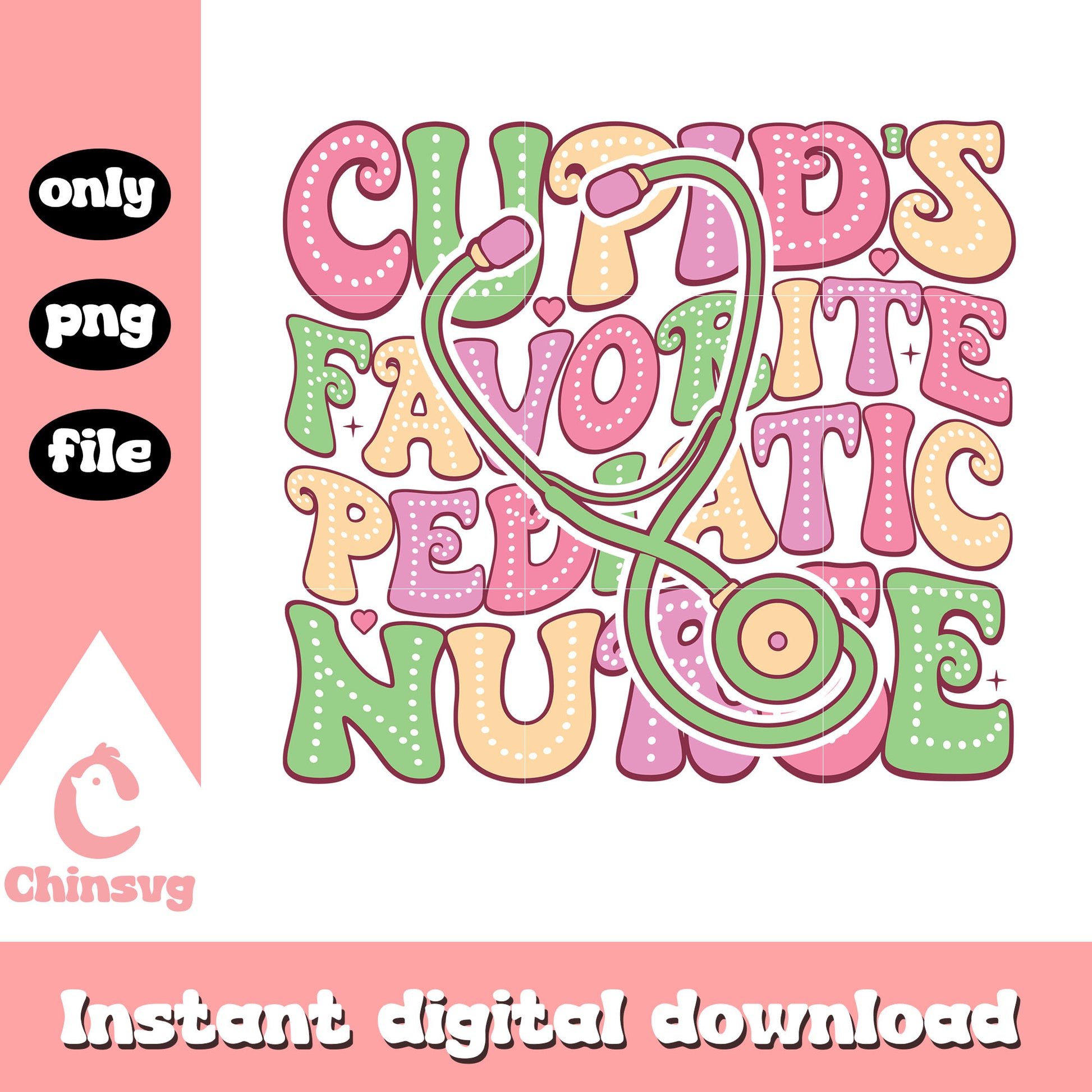 Cupid nurse color valentine png, valentines day logo​ png