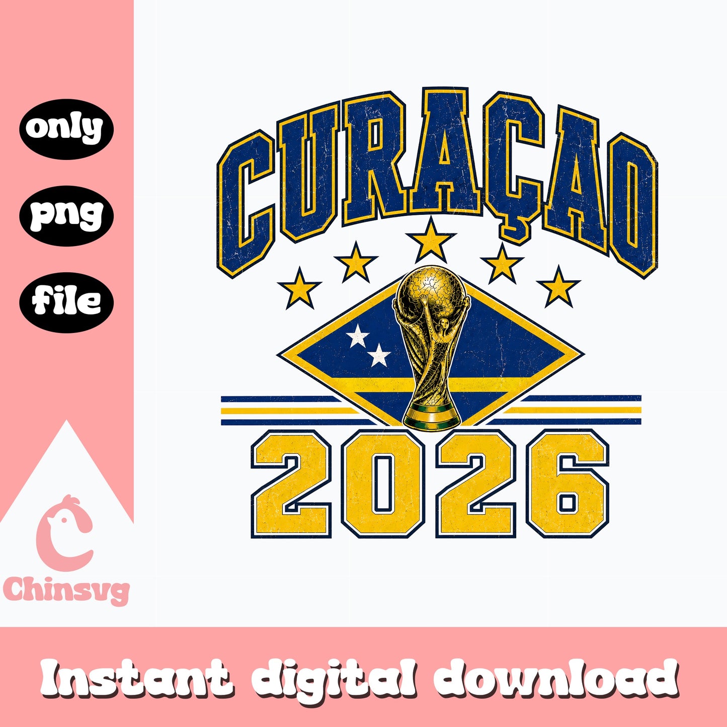 Curacao 2026 World Cup Football PNG, Soccer Trophy PNG, Curacao Flag PNG