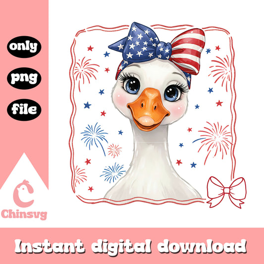 Custom goose girl america png, 4th of july freedom png