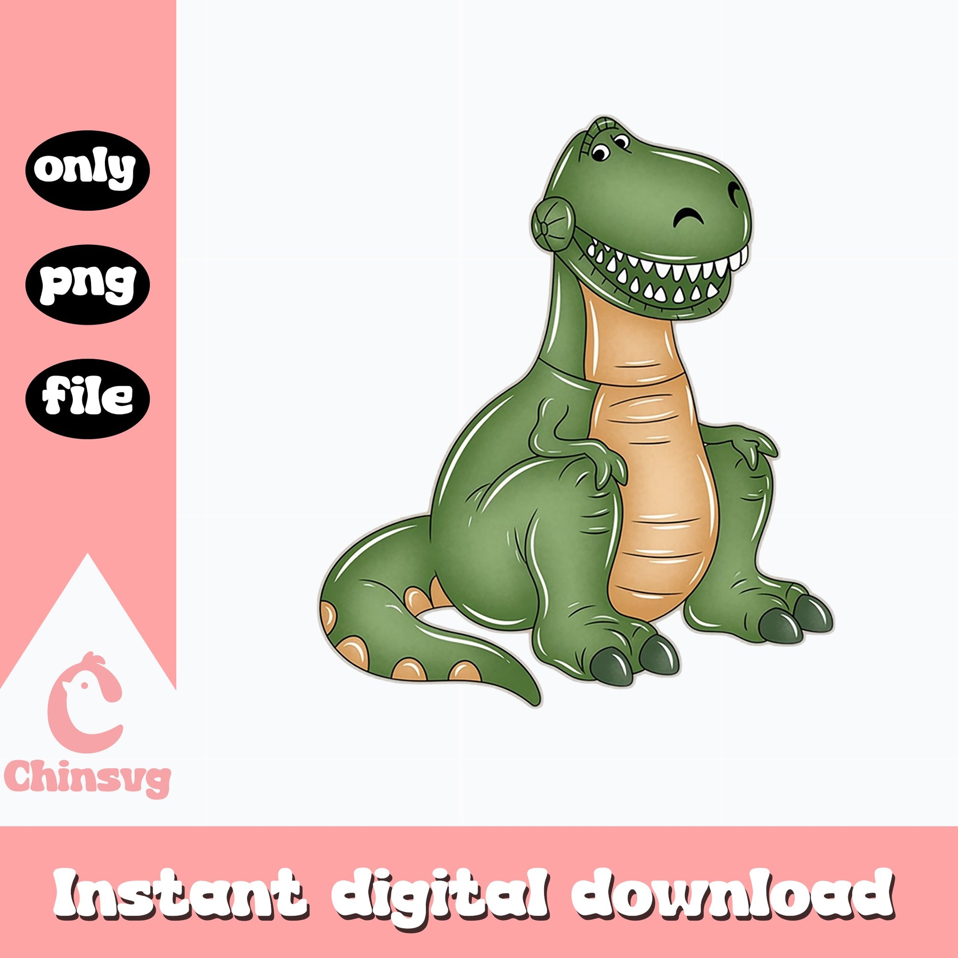 Cute T Rex Dinosaur PNG, Cartoon Dinosaur Clipart, Kids PNG