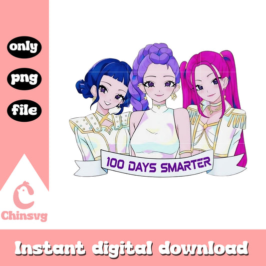 Cute girl 100 days smarter png