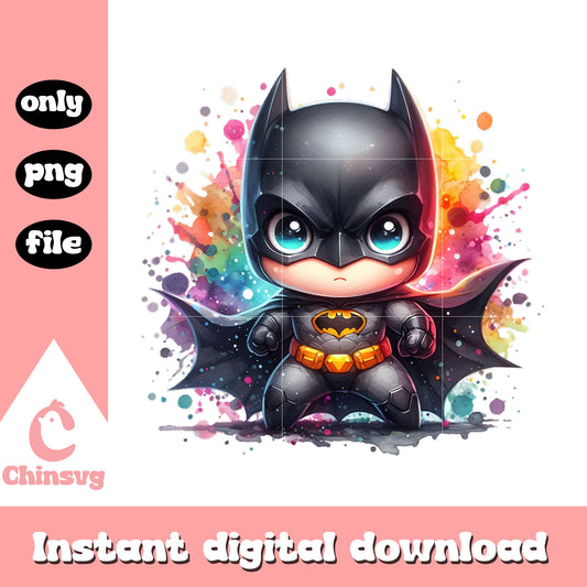 Cute baby batman character design png, the batman movie png