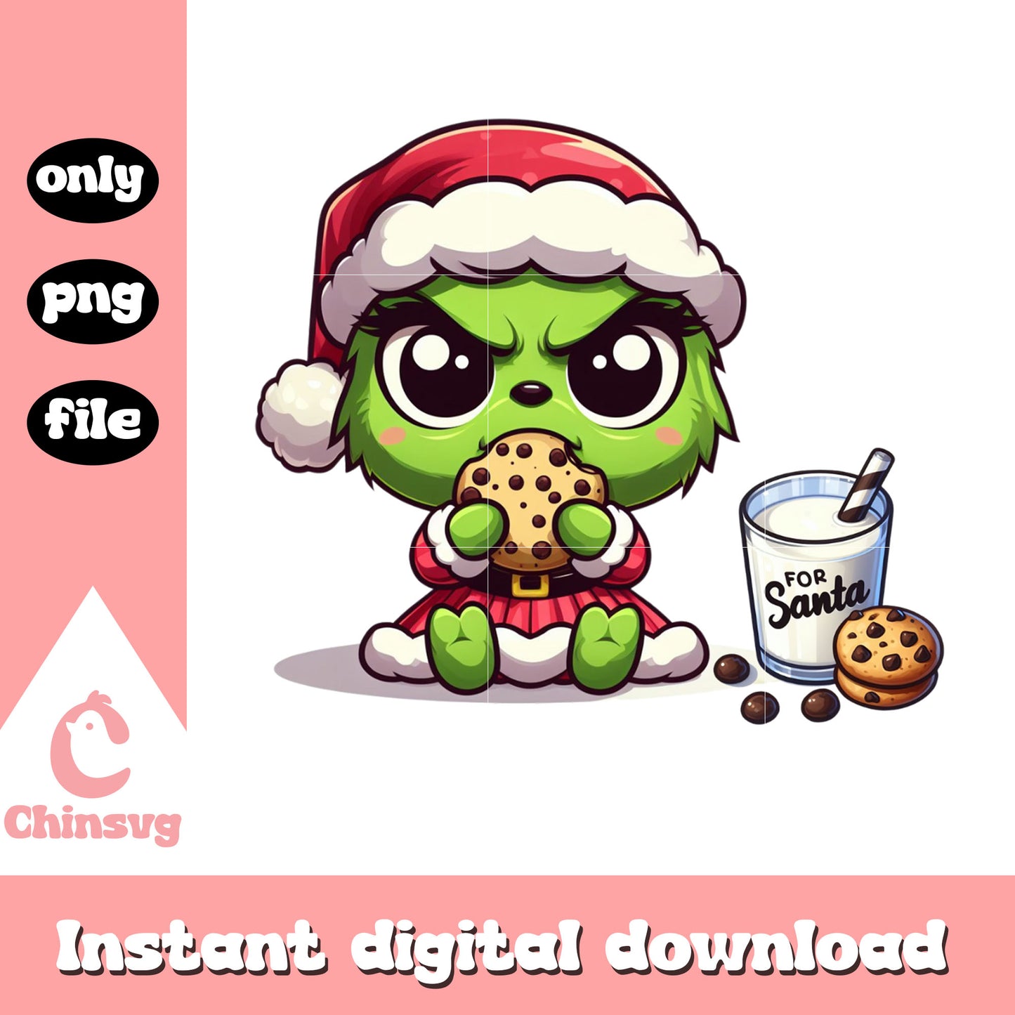 Cute baby grinch eat cookies png, christmas cake png