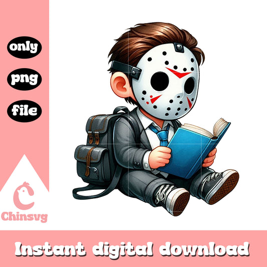 Cute baby jason voorhees learning png, best time to learn png