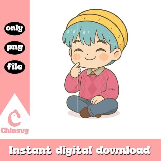 Cute baby saja happy png, kpop idol png, demon png