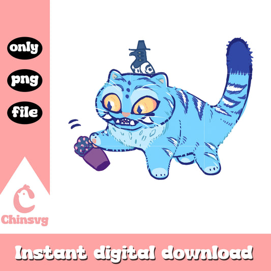 Cute baby tiger on demon hunters png, derpy tiger character png