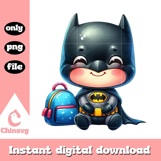 Cute batman back to school png, cast of school spirits png