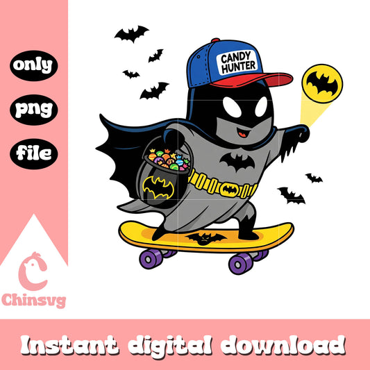 Cute batman candy skateboard halloween png, batman halloween png