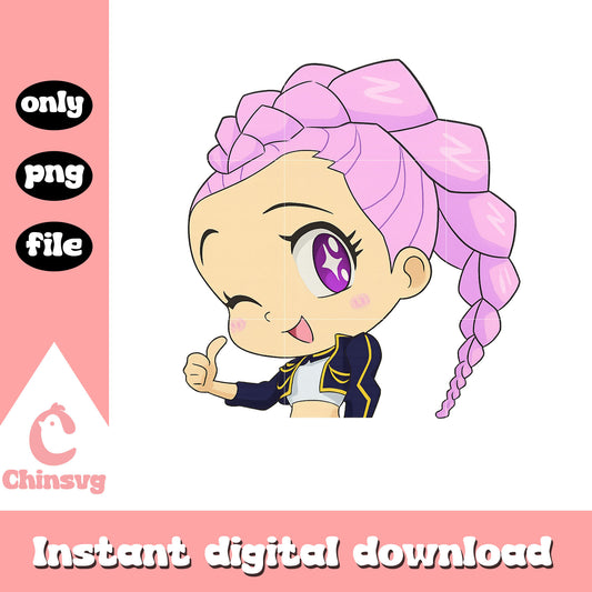 Cute chibi rumi character png, hunter movie png,  huntrix png