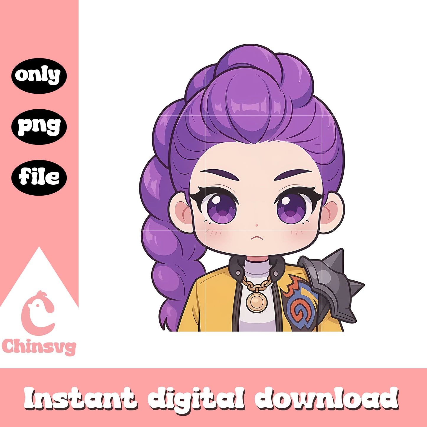 Cute chibi rumi characters png, kpop demon hunters png, netflix movie png