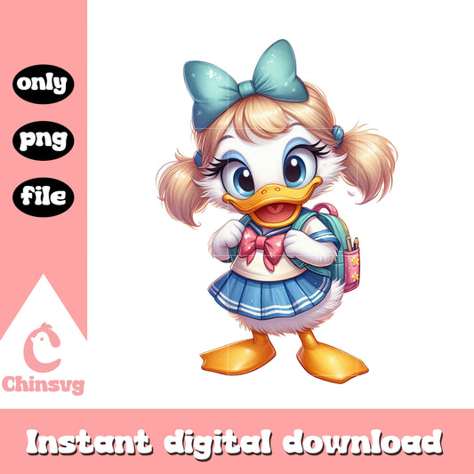 Cute daisy duck back to school png, walt disney schools png