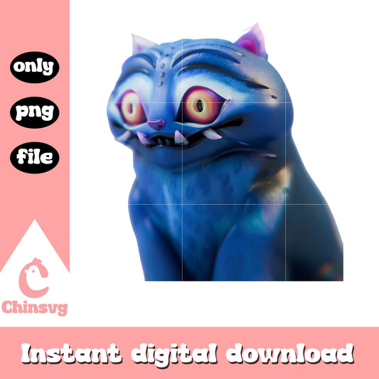 Cute demon derpy tiger  design png, derpy tiger png, kpop movie png