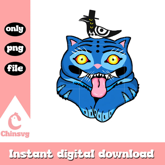 Cute demon tiger derpy design png, derpy tiger png, saja boys png