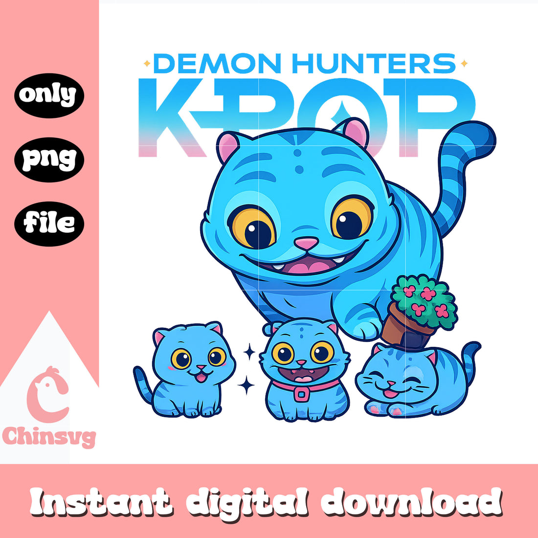 Cute derpy demon hunters design png, demon hunters tiger png – Chinsvg