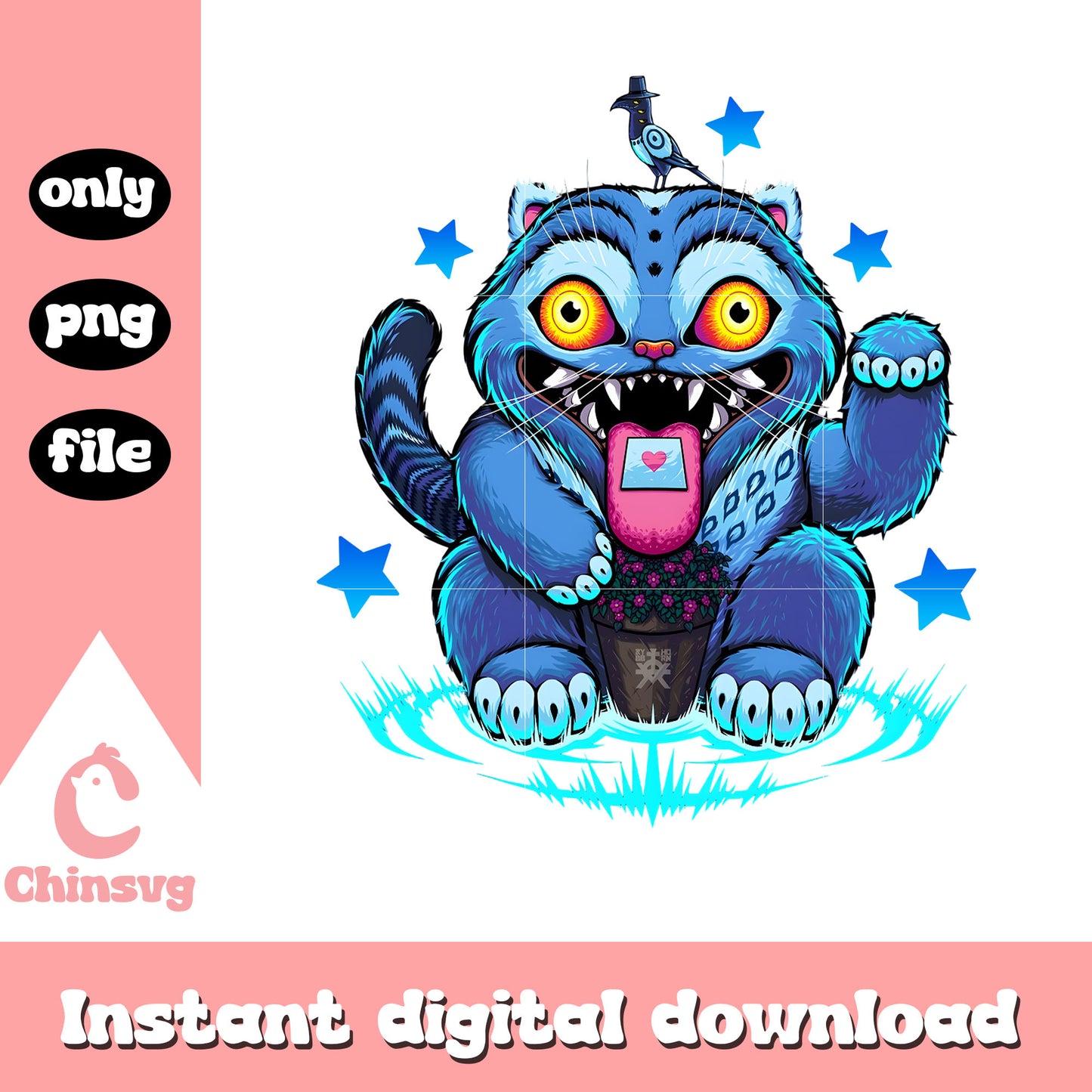 Cute derpy tiger and sussie character png, kpop merch png