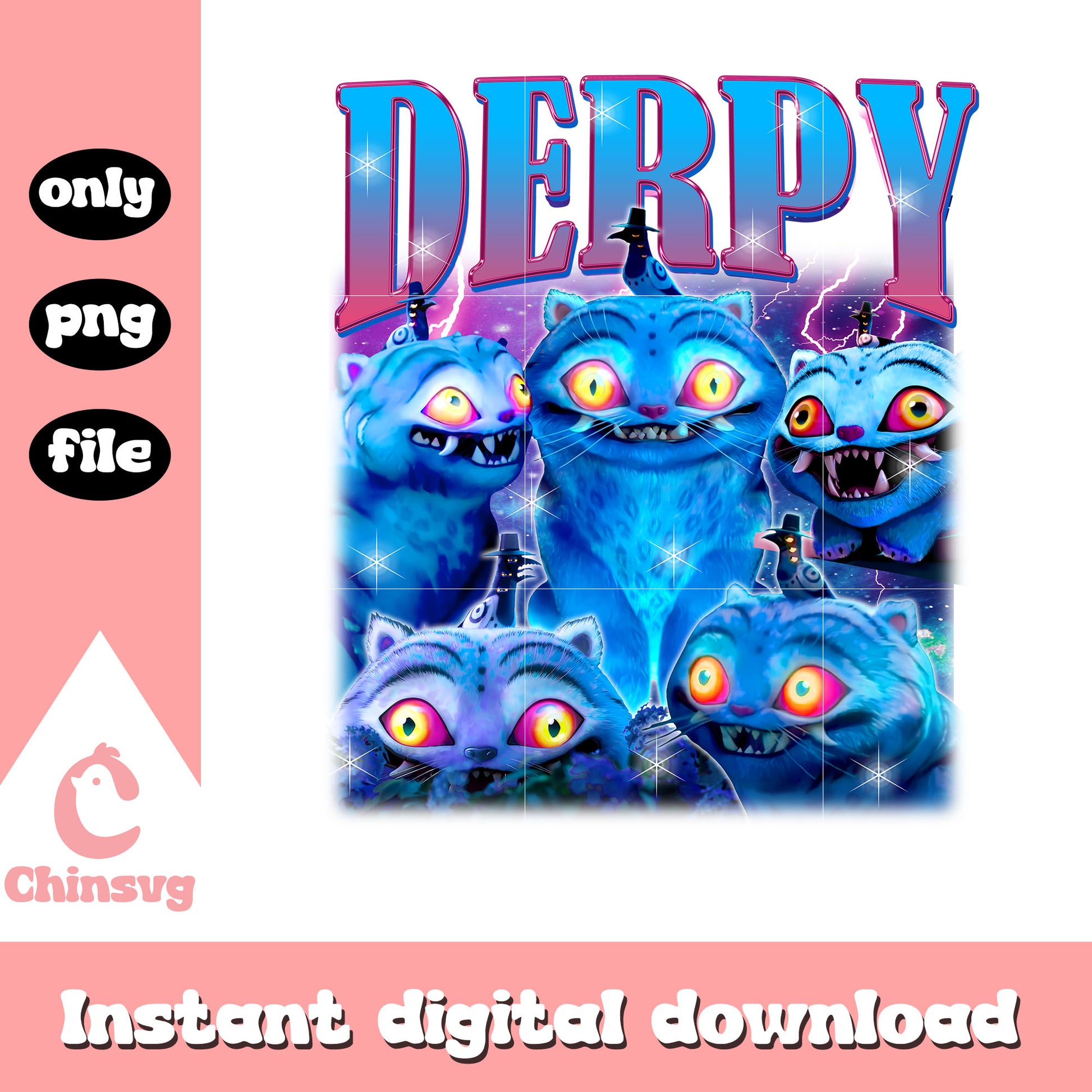 Cute derpy tiger characters design png, derpy kpop movie png