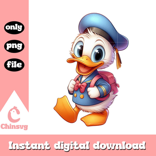 Cute donald duck back to school png, walt disney schools png