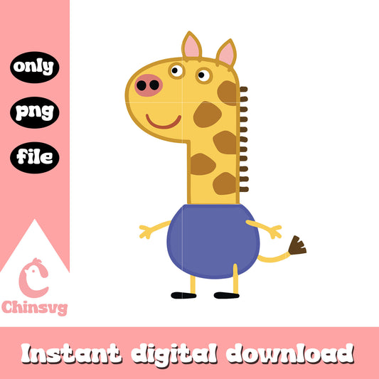 Cute gerald giraffe character clipart png, gerald giraffe png