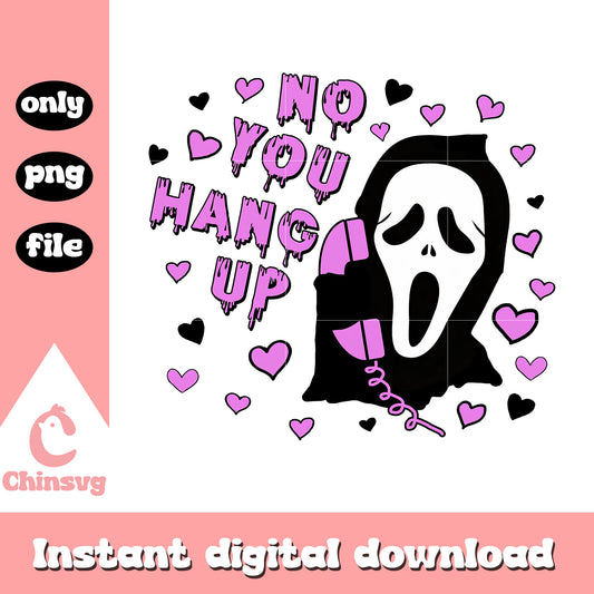 Cute ghostface you hang up halloween design png, ghostface drawing png